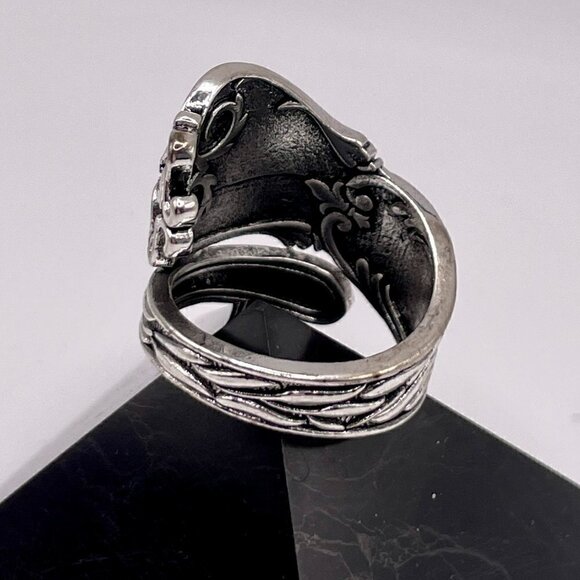 Boho Double Lily Adjustable Spoon Ring #1313 - Picture 7 of 12